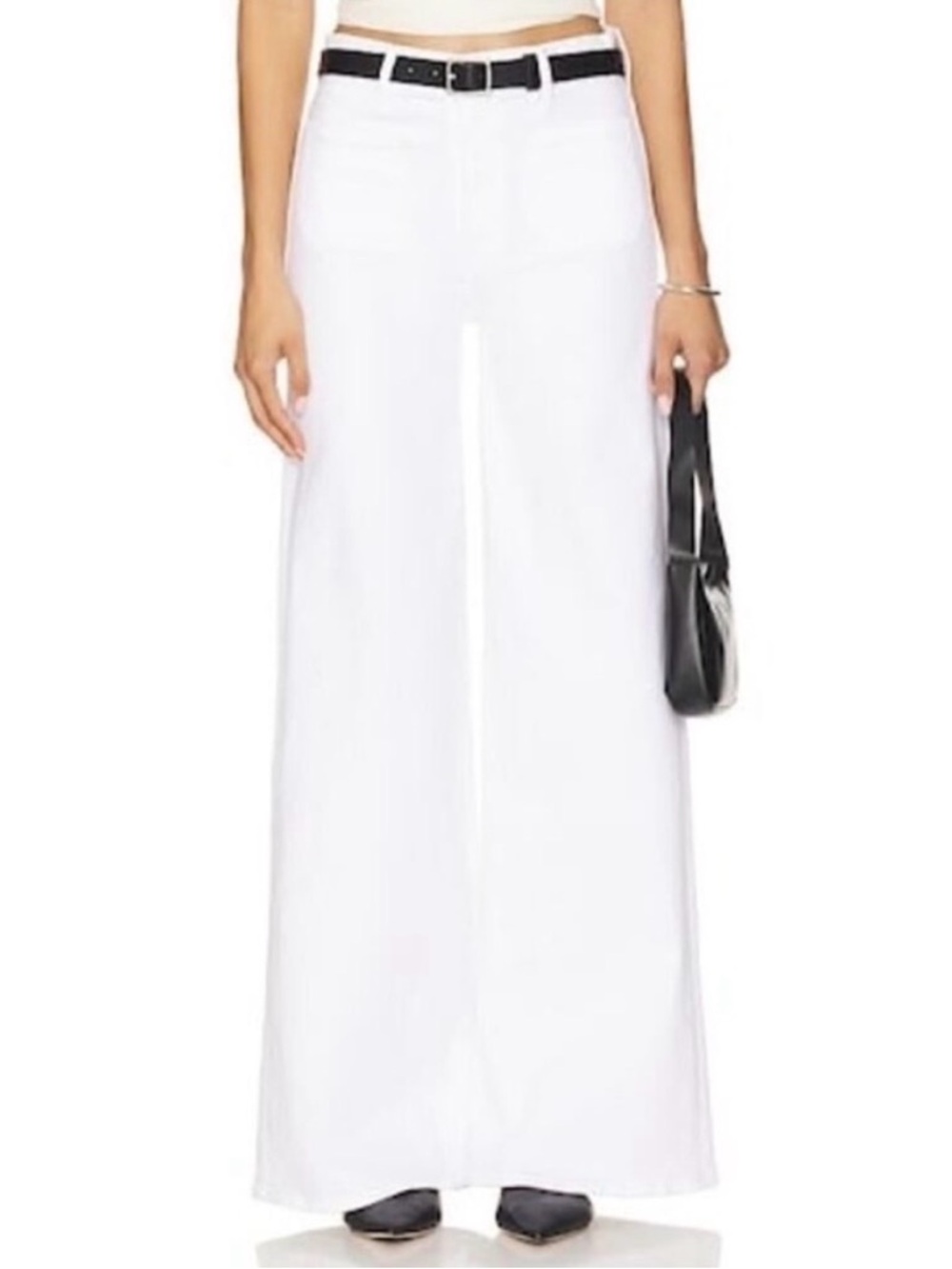 Mother White Patch Pocket Wide-Leg Jeans Pants 26 P